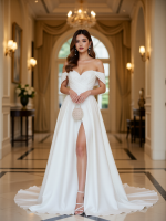 Stunning Princess Satin Gown Adjustable Lace Up Back