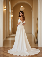 Stunning Princess Satin Gown Adjustable Lace Up Back - Image 3