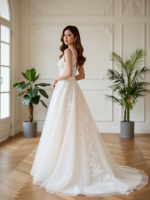 Dreamy A-Line Tulle Wedding Dress Stunning Sleeveless Princess Gown - Image 3
